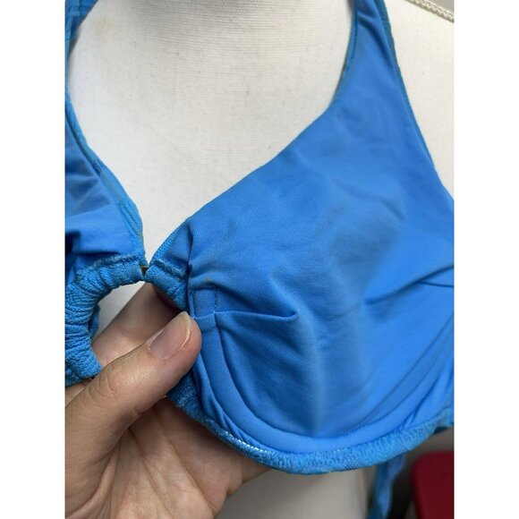 MELISSA ODABASH NEW BRUSSELS AZURE ZIGZAG BIKINI TOP Size 10 (46) Woman’s - Picture 10 of 13